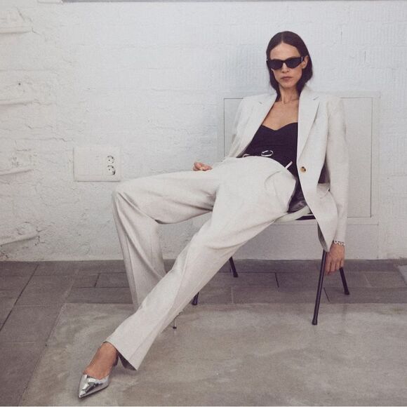 Mango Co-Ord Set Blazer Pants New - Picture 5 of 16